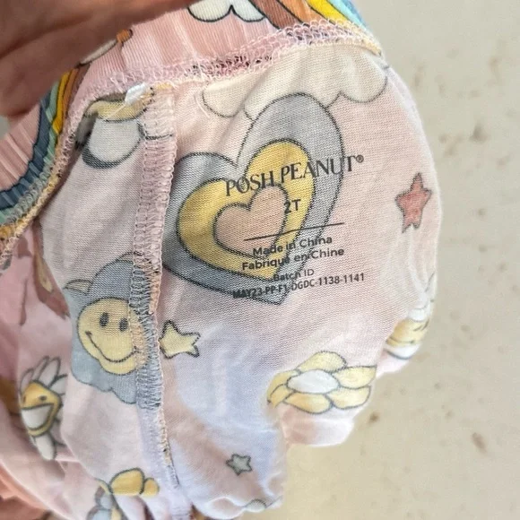 Posh Peanut 2T Hippie Print Bell Bottoms RARE - Picture 4 of 5